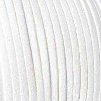 Veloursband, Wildlederoptik, weiß, 3mm breit, flach, 5 Meter Bild 1