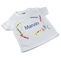 T-Shirt, Kinder T-Shirt mit Namen, Jungen, Motiv Stifte Bild 1