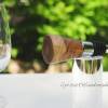 Stopfen Weinflasche Flaschenstecker Holz gedrechselt Goldregen rundlich Bild 2