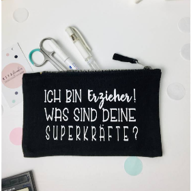 Stiftemäppchen personalisiert - Erzieher - SUPERKRÄFTE