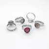 Ring Fassung Edelstahl für Cabochon 10mm, silbern Ringfassung Ringrohling Cabochonring Material (R70) Bild 3