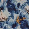 Jersey mit Segelbooten Anker maritim 50x 155 cm Nähen Digitaldruck Windjammer Bild 5