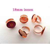 Ring Rohling für Cabochon 18mm, rosegold Bild 1