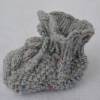 Babyschuhe Babyschühchen Schuhe Babysocken Socken gestrickt grau bunt vegan handgestrickt Bild 3