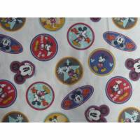 12,60 EUR/m  Baumwolle Mickey Mouse Buttons auf weiß Lizenzstoff Disney Bild 1