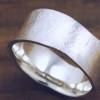 Breiter, konkaver  Ring aus Silber 925/- papierstrukturiert Bild 5