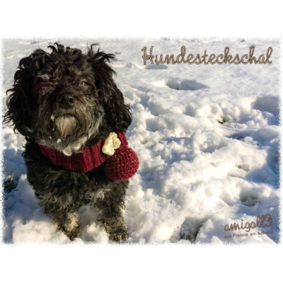 Häkelanleitung: Hundesteckschal für kleine Hunde