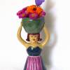 Blumenfrau aus Keramik, Skulptur Tonfigur Bild 4