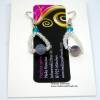 Ohrringe #Ohrhänger mit #Botswana-Achat und türkisfarbenem #Swarovski 4 cm Bild 3