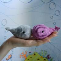 Der kleine gehäkelte Wal aus Baumwolle Farbe nach Wahl Handarbeit Geschenkidee für Schultüte Bild 6