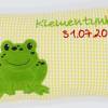 Kuschelkissen Frosch Froschkönig Wunschnamen Taufkissen Geburtskissen - Schmusekissen Kissen mit Namen Bild 10