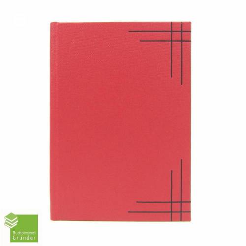Adressbuch, hell-rot schwarz, 17 x 12,3 cm, Passwörterbuch, Hardcover