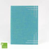Adressbuch, türkis lagune-blau changierend, silber, 17 x 12,3 cm, Passwörterbuch, Hardcover Bild 1