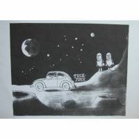 Postkarte aus der Serie " Spaß am VW " Bild 1