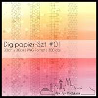 Digipapier Set #01 (rot, orange & gelb) zum ausdrucken, plotten, scrappen, basteln und mehr Bild 1