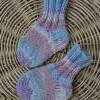 Socken Babysocken Erstlingssocken Stricksocken Baby pastell bunt meliert vegan gestrickt 0 - 6 Monate Bild 4