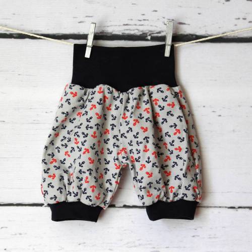 kurze Pumphose ~ Gr.50/56-134/140 | Anker | Wunschgröße | Geschenkidee