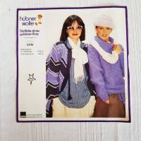 Vintage Strickanleitung für Damen Pullover und Damenjacke in Überlänge, Größe 38/40 Hübner Wolle von Kammgarnspinnerei KSW Bild 1