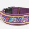 Hundehalsband »Mio« lila mit echtem Leder unterlegt aus der Halsbandmanufaktur von dogs & paw Bild 4