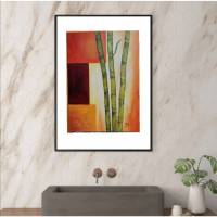 Acrylgemälde "Bambus" 50x70cm Bild 1
