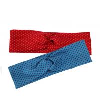 Knotenhaarband Mädchen Dots Stirnband Baumwolljersey Set Blau Rot Bild 1