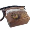 Handtaschen antikbraun Umhängetaschen Schultertaschen Tasche mit Stickerei Musiktasche Geschenk Tanzschuhtasche Bild 5