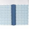 Notizbuch, 18 x 13 cm, blau, Retro Muster, Papier glatt, 160 Blatt, handgefertigt Bild 2