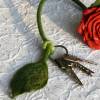 Filzrose Schlüsselband lila Schlüssel-Rose Bild 6