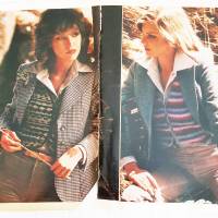Vintage Strickanleitung aus Brigitte 1977 für eine Weste mit Norwegermuster, Weste mit Perlmuster Bild 1