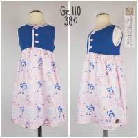 Kleid "Sommerkleid" mit Fake-Knopfleiste Design Hafenkitz Rosa - Blau Gr. 110 Bild 1