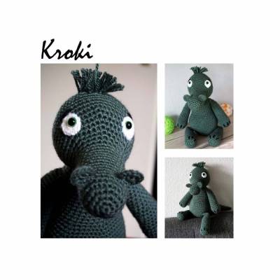 Amigurumi Häkelanleitung für das nette Krokodil Kroki 