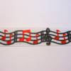 Noten, Musik, Chor, schwarz / rot / weiss,   22 mm  Borte Ripsband Bild 2