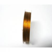 0,07 EUR/M 1 Kupfer/Gold  Stahlseide  Schmuckdraht 0,38 mm Juwelierdraht ca.100 Meter auf Spule Bild 1