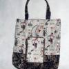 Falttasche Einkaufsbeutel / Shopping Queen mit Applikation einer Lady / einzigartige faltbare Tasche Einkaufstasche Bild 4