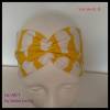Stirnband mit Raffung "Tropfen" - Größe M / KU 56 - in gelb-weiß aus Jerseystoff genäht, von he-ART by helen hesse Bild 3