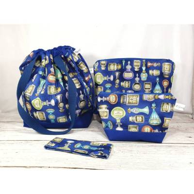 Projekttasche mit Zaubertränken Größe XL, mit Reißverschlußtasche und Nadelgarage