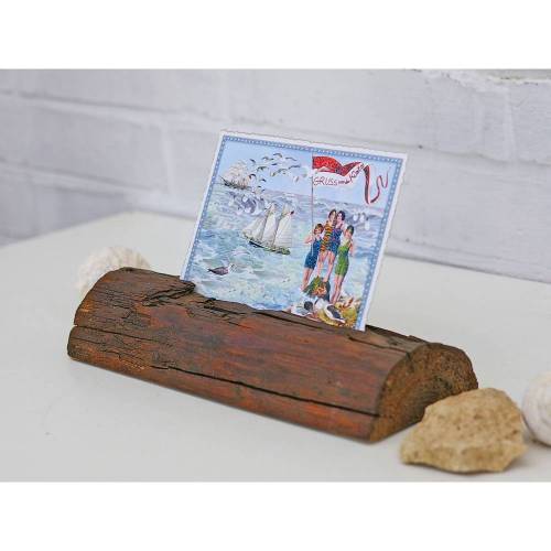 Wohndeko, Treibholz, Kartenhalter, Meeresdeko, Fotohalter, Postkartenständer, für Foto, Geschenk,