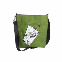 handgefertigte Tasche "Elisabeth" aus einen tollen Outdoor- Stoff und einen Oliv_Grün Bild 1