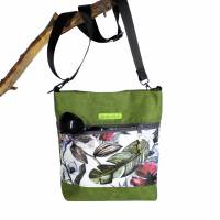 handgefertigte Tasche "Elisabeth" aus einen tollen Outdoor- Stoff und einen Oliv_Grün Bild 5
