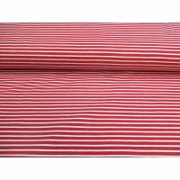 Jersey Baumwolljersey  Streifen  rot/weiß Oeko-Tex Standard 100(1m /13,00€) Bild 1