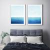 Set von zwei blauen Ozean Kunstdrucken, blaue Wandkunst, meer Poster Bild 5