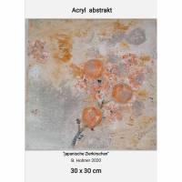 Acryl abstrakt japanische Zierkirsche 30x30cm Bild 1