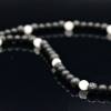 Herren Halskette aus Edelsteinen Nephrit Onyx Lava mit Magnetverschluss, Länge 46 cm Bild 5