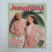 Vintage Junghans Frühling/Sommer 1981 Vorschläge zum Stricken und Häkeln Damenmodelle auch bis Größe 52 Bild 1