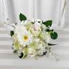 Brautstrauß künstlich, weiß grün, Rosen und Gerbera, Brautbouquet Bild 2