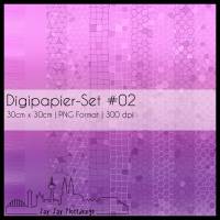 Digipapier Set #02 (lila) zum ausdrucken, plotten, scrappen, basteln und mehr Bild 1