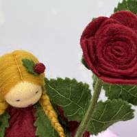 Rose dunkelrot -  Jahreszeitentisch - Blumenkind - Sommer Bild 5