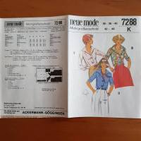 Vintage Schnittmuster Blusen Neue Mode 7288 K Mehrgrößenschnitt 36/38 40/42 Bild 1