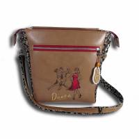Crossbag Schultertaschen Tanzschuhtaschen Handtaschen Geschenke für Damen Tasche mit Stickerei Bild 1