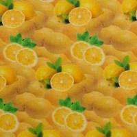 Baumwolle Baumwollstoff Popeline Zitrone Yummy Food by Swafing Oeko-Tex Standard 100 (1m/9 ,-€) Bild 1